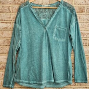 Teal long sleeve XL top